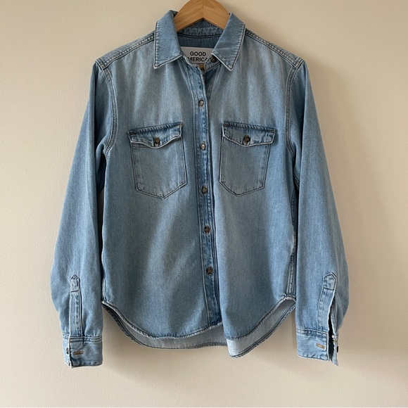 ZARA Good American Collection Edition 2022 Denim Shirt - Picture 1 of 10